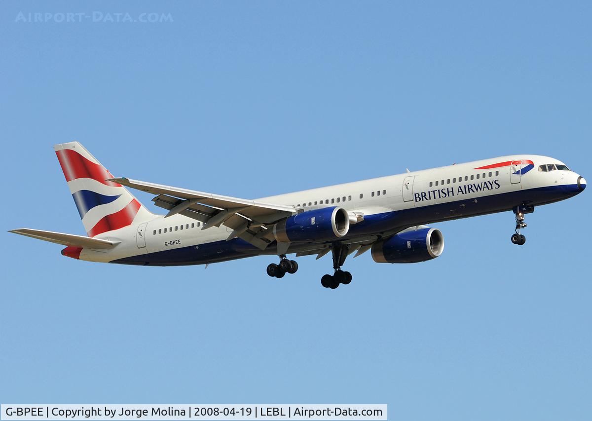 G-BPEE, 1991 Boeing 757-236 C/N 25060, Clear to land RWY 25R.