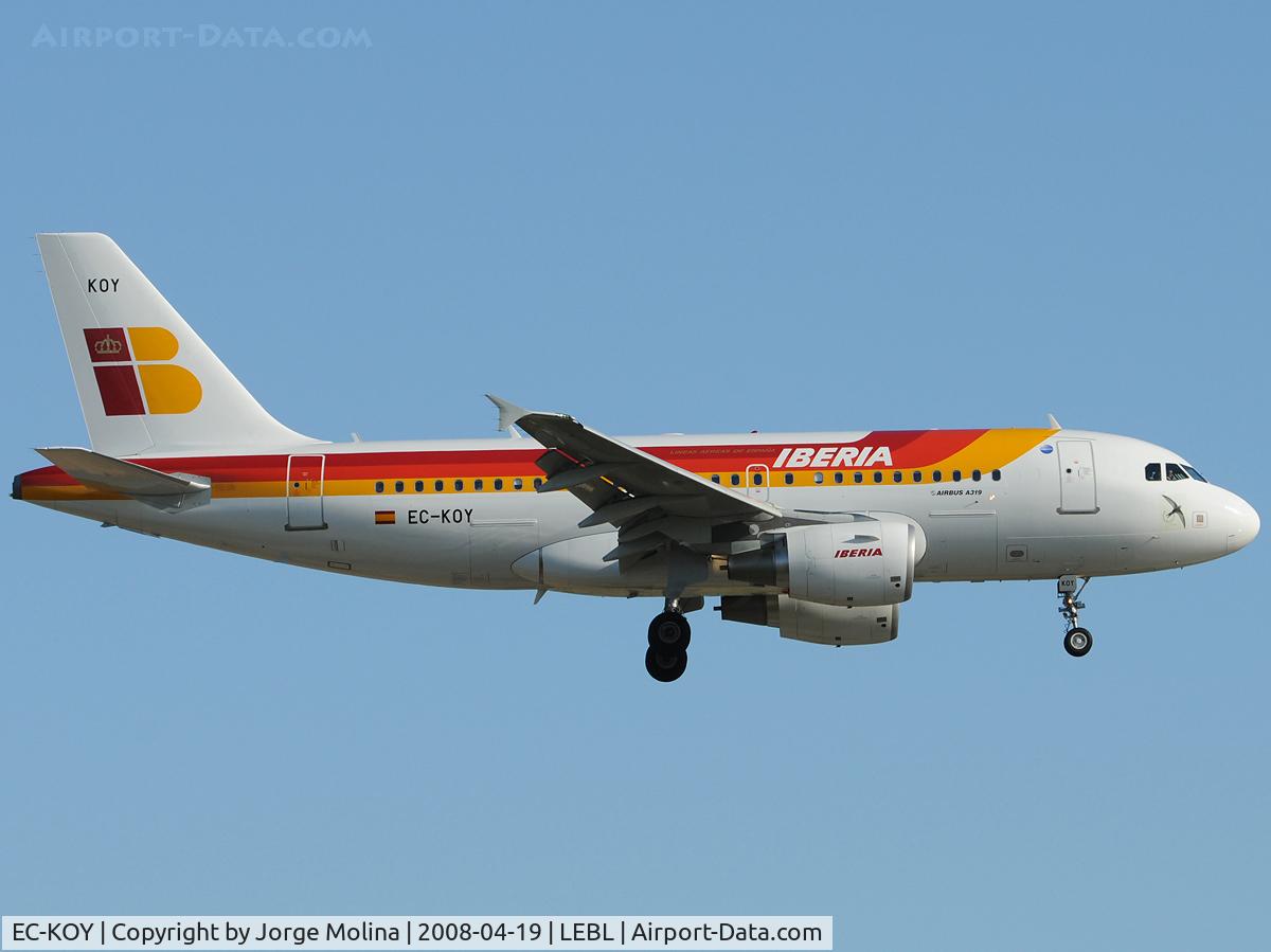 EC-KOY, 2008 Airbus A319-111 C/N 3443, 