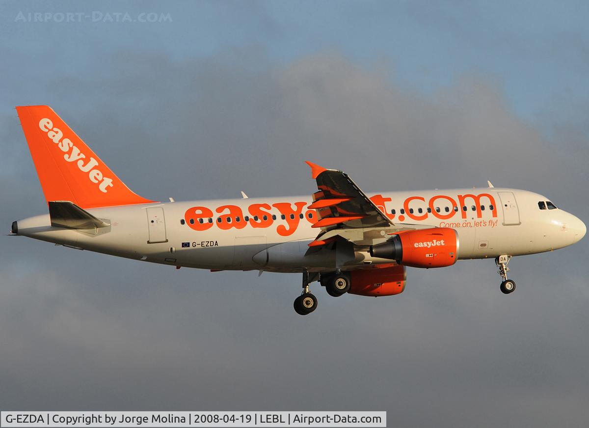 G-EZDA, 2008 Airbus A319-111 C/N 3413, Beautiful sunset...