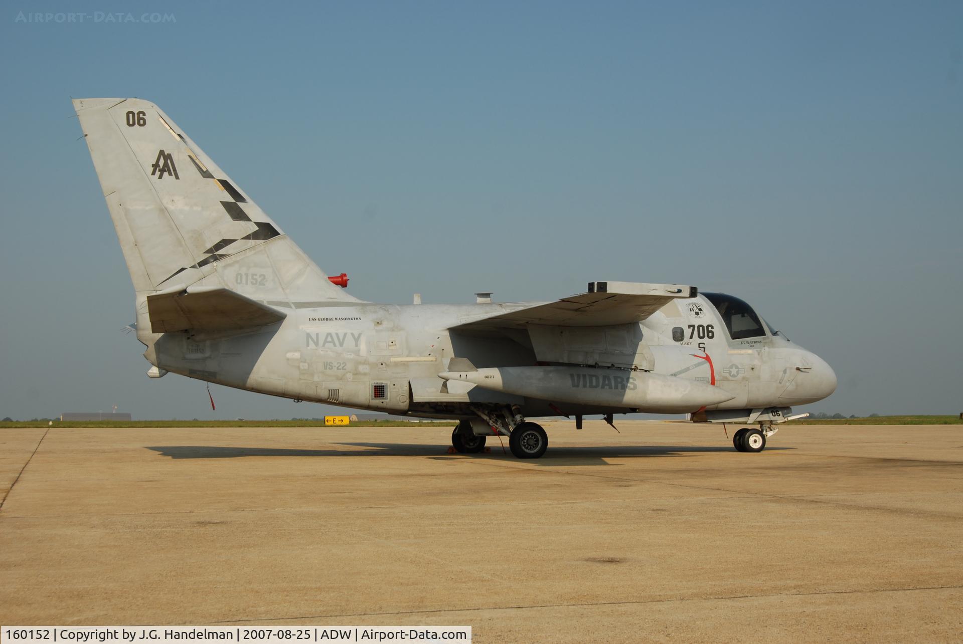 160152, Lockheed S-3B Viking C/N 394A-3134, On ramp at NAF Washington/AAFB MD