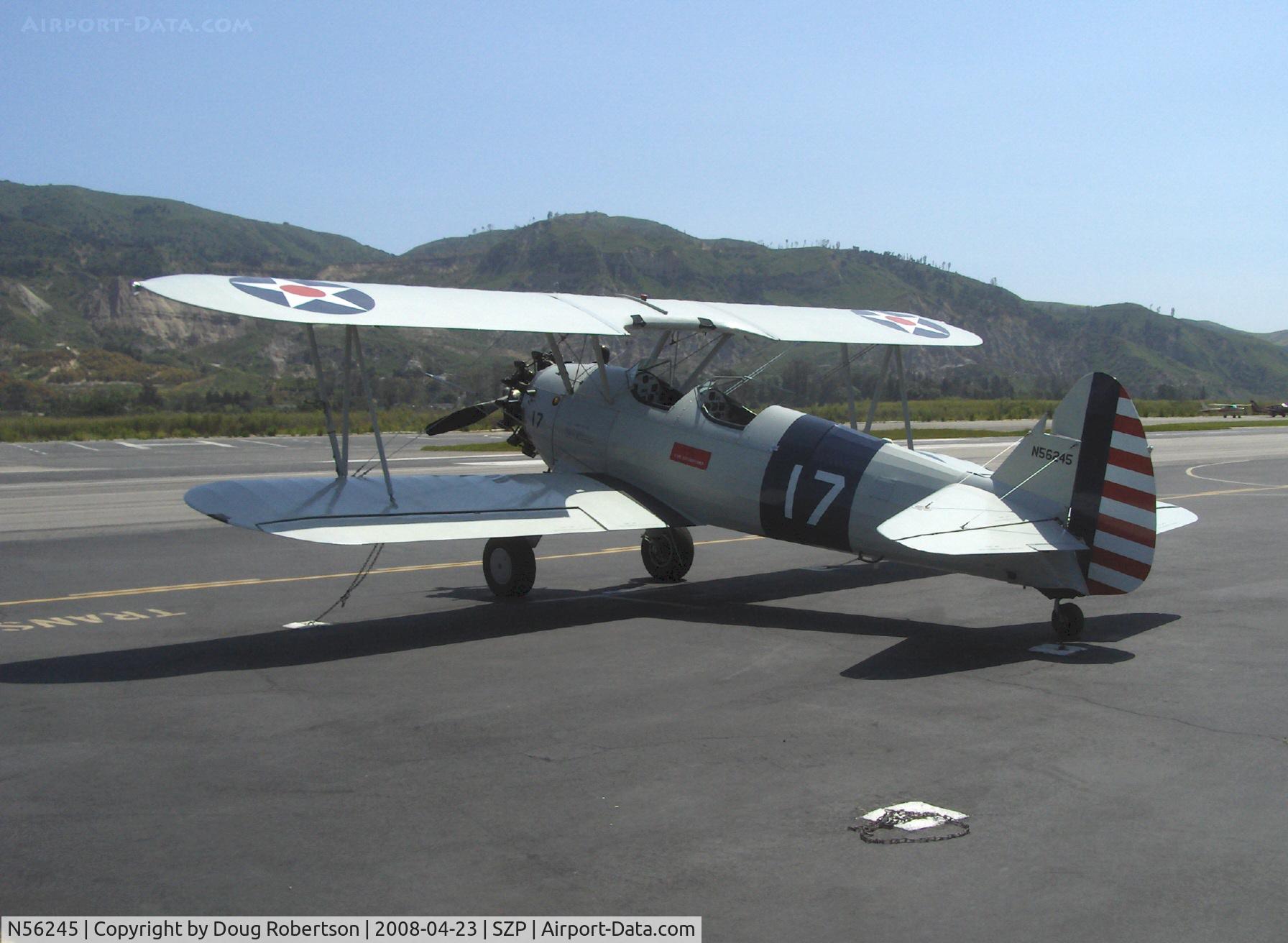 N56245, 1941 Boeing A75N1(PT17) C/N 75-4284, 1942 Boeing Stearman A75N1 (PT17), Jacobs R755-B2M 275 Hp upgrade