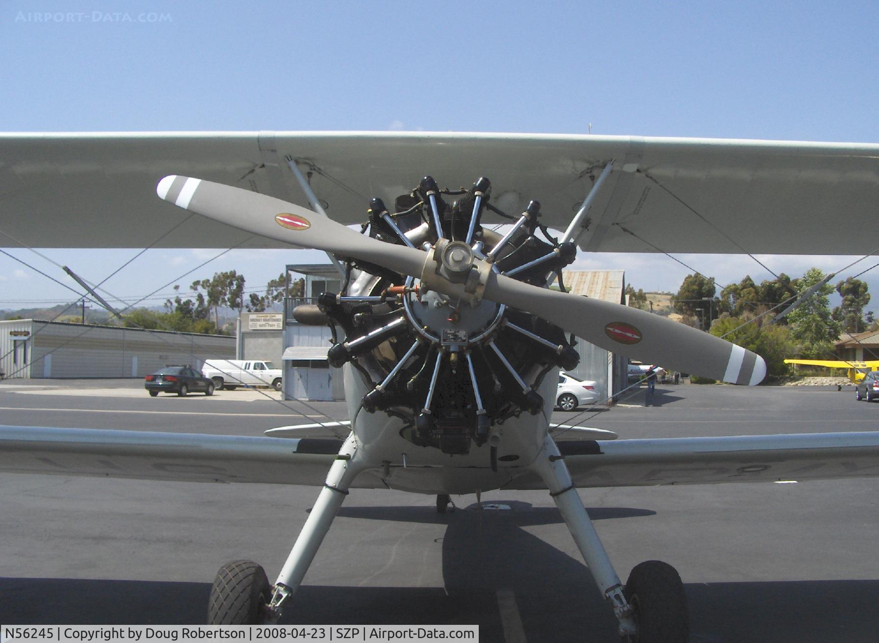 N56245, 1941 Boeing A75N1(PT17) C/N 75-4284, 1942 Boeing Stearman A75N1 (PT17), Jacobs R755-B2M 275 Hp upgrade from original 220 Hp Continental W670