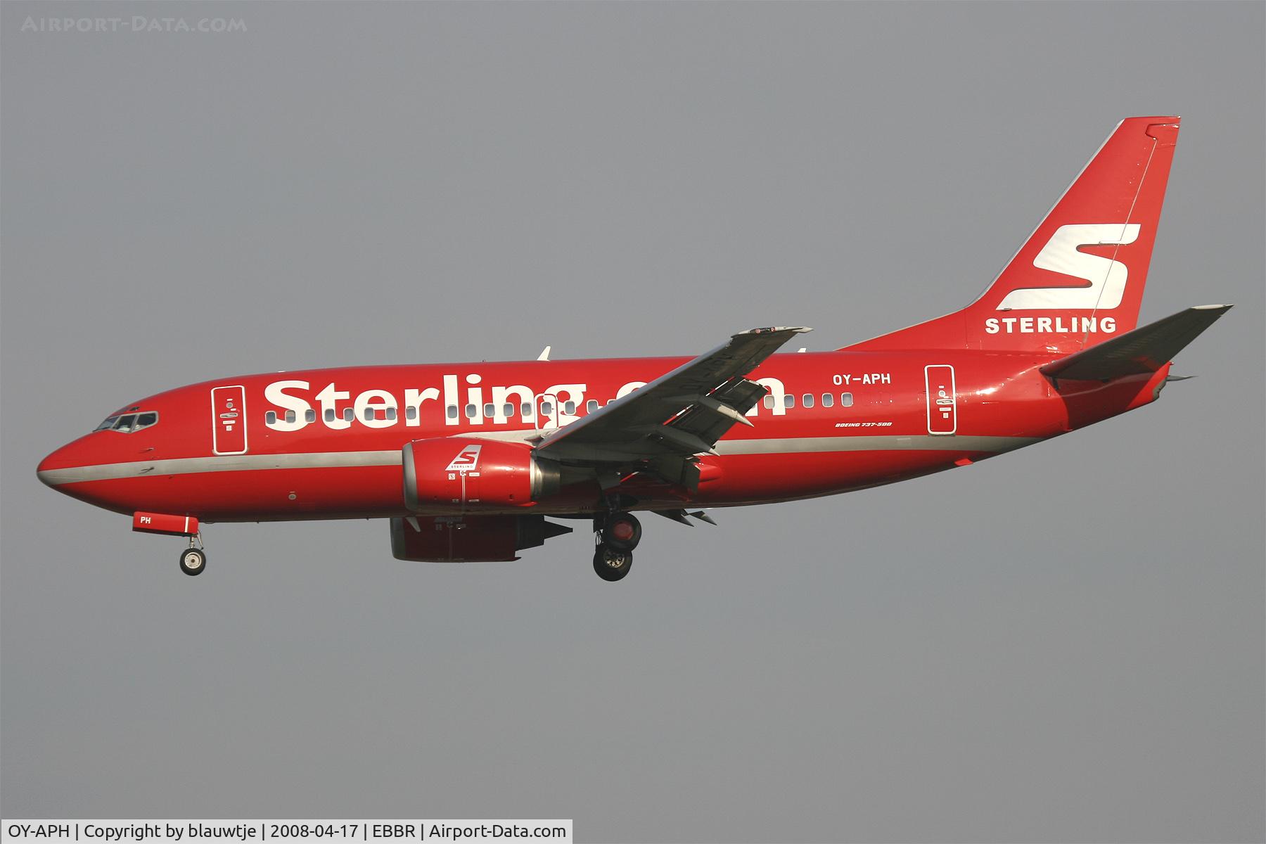 OY-APH, 1997 Boeing 737-5L9 C/N 28721, red Sterling cs