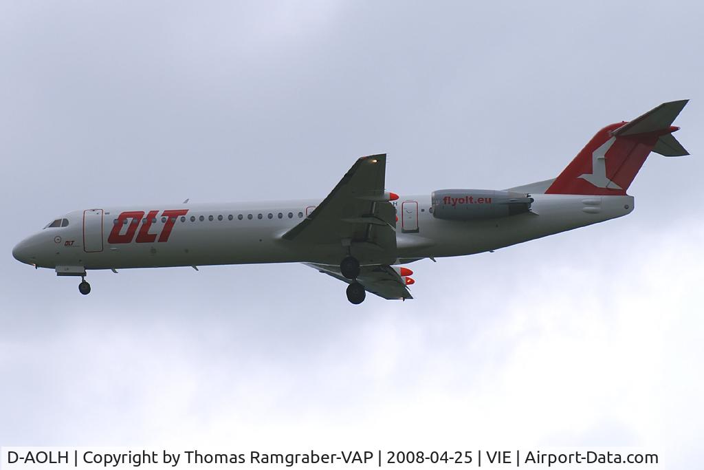 D-AOLH, 1989 Fokker 100 (F-28-0100) C/N 11265, OLT - Ostfriesischer Lufttransport Fokker 100