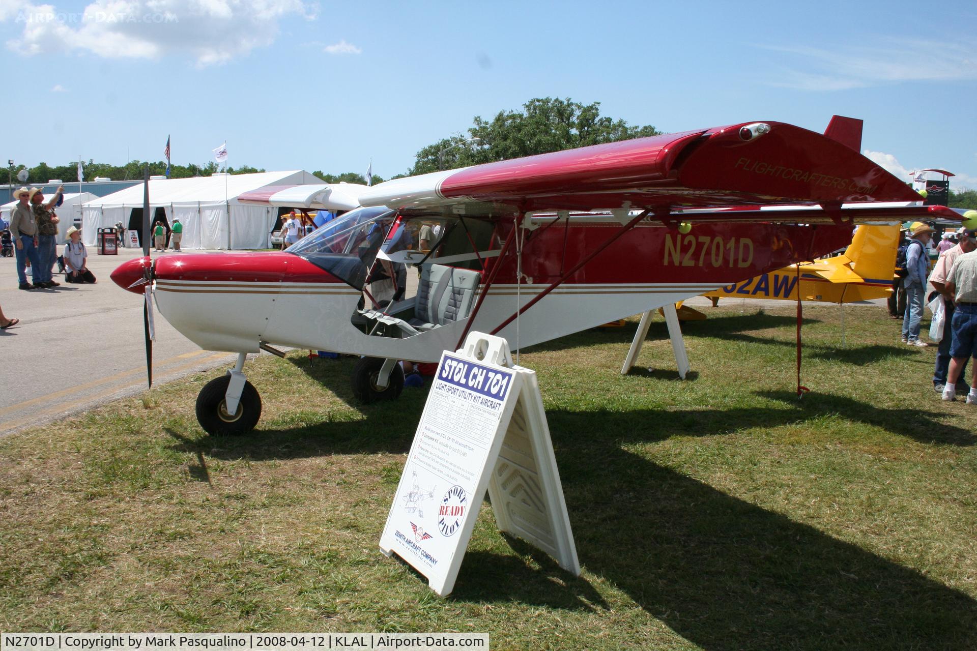 N2701D, 2008 Zenith CH-701 C/N 7-6631, CH701