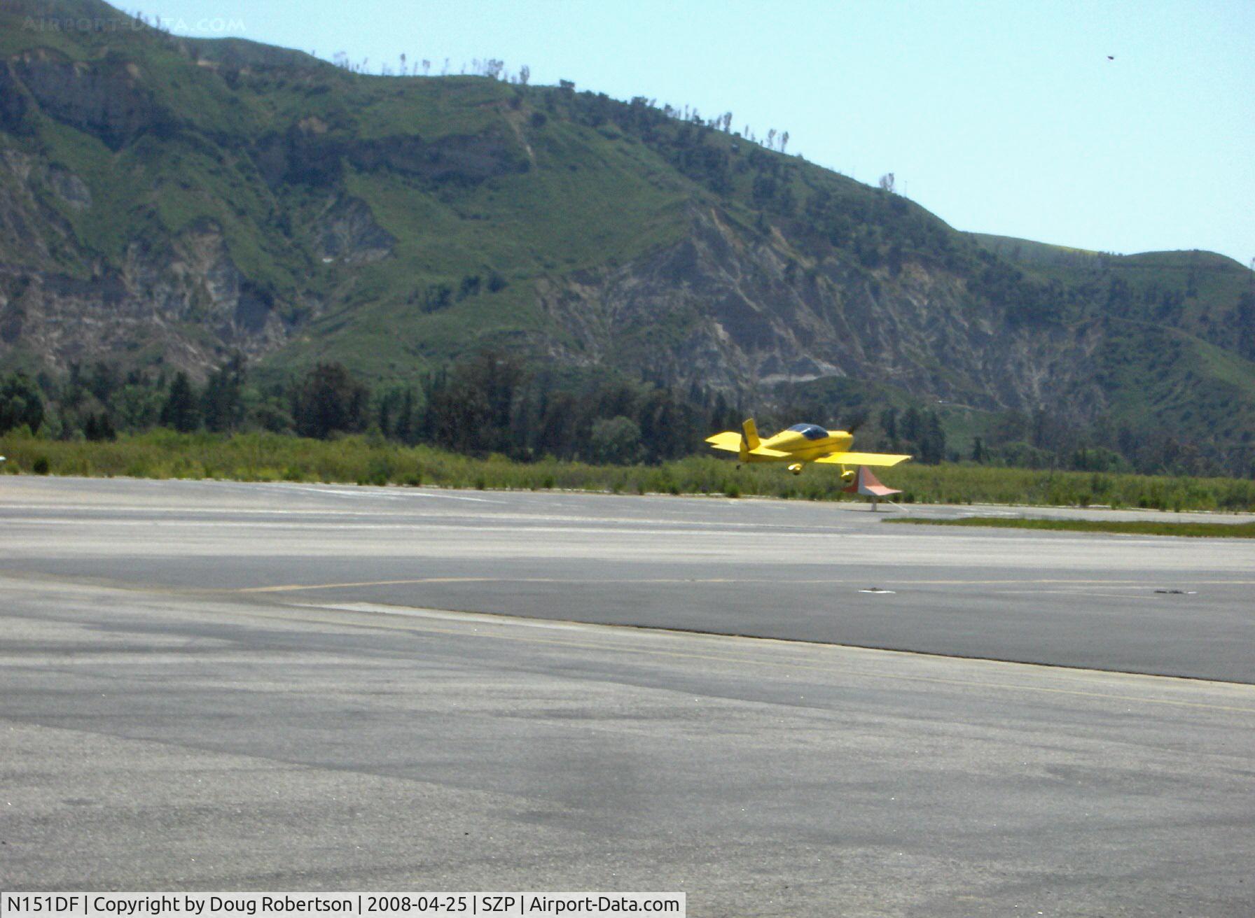 N151DF, 1992 Vans RV-6 C/N 20917, 1992 Wilson VAN's RV-6, Lycoming O-320, takeoff climb Rwy 22