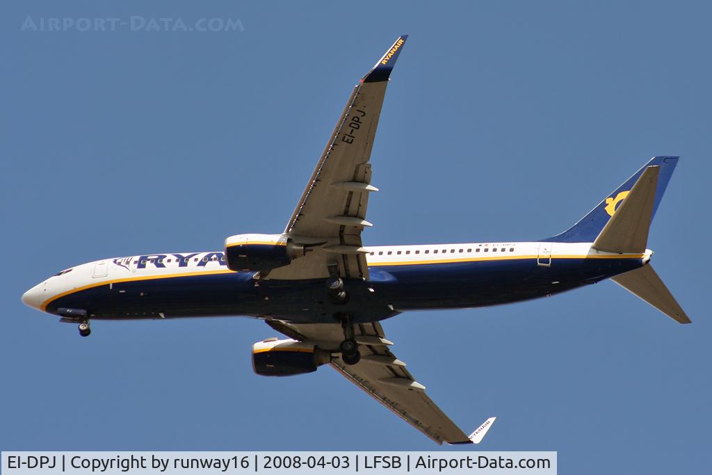 EI-DPJ, 2007 Boeing 737-8AS C/N 33609, Ryanair landing on runway 34 inbound from Alicante