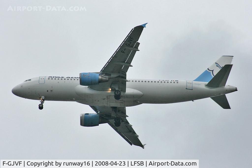 F-GJVF, 1991 Airbus A320-211 C/N 244, Aigle Azur landing on rwy 34 inbound from Setif