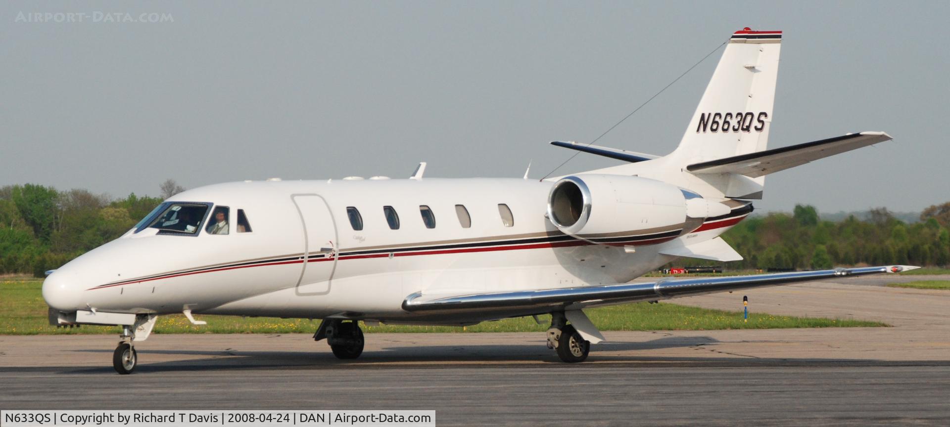 N633QS, 2004 Cessna 560XL Citation XLS C/N 560-5526, 2004 Cessna 560XL in Danville Va. for fuel.