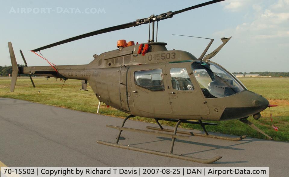 70-15503, 1970 Bell OH-58A Kiowa C/N 41054, H-58 in Danville Va.