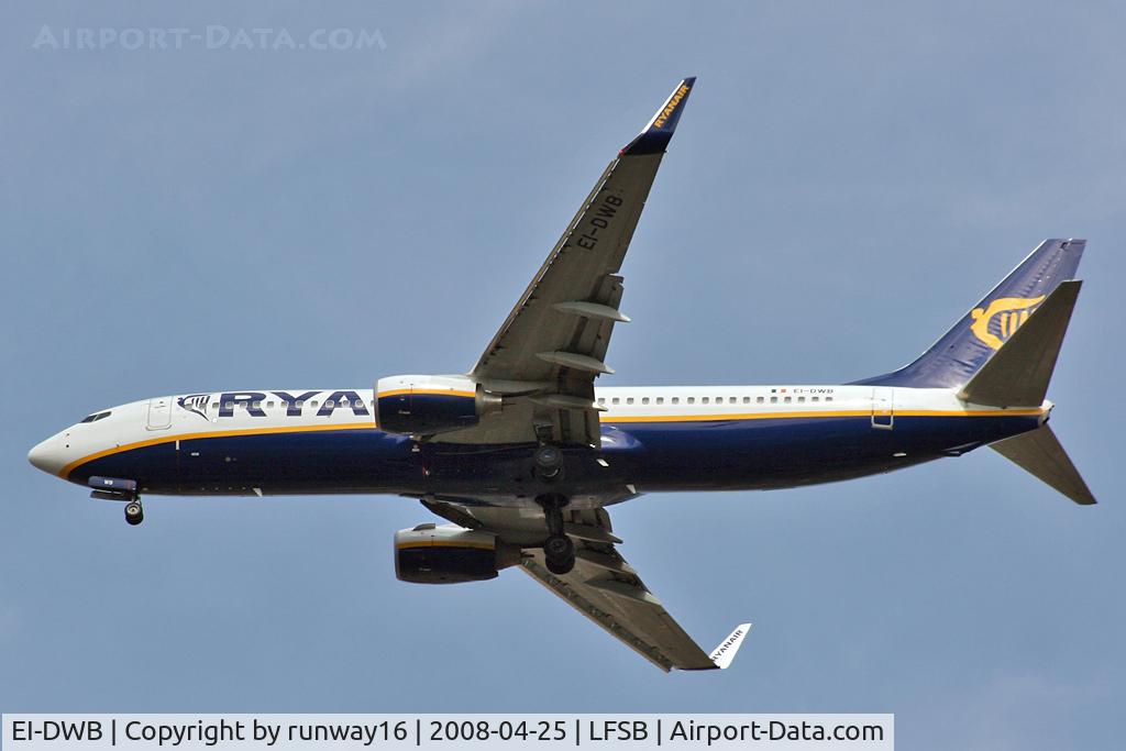 EI-DWB, 2007 Boeing 737-8AS C/N 36075, Ryanair inbound from Valencia