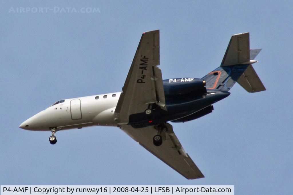P4-AMF, 1991 Raytheon Hawker 800XP C/N 258201, landing on rwy 34