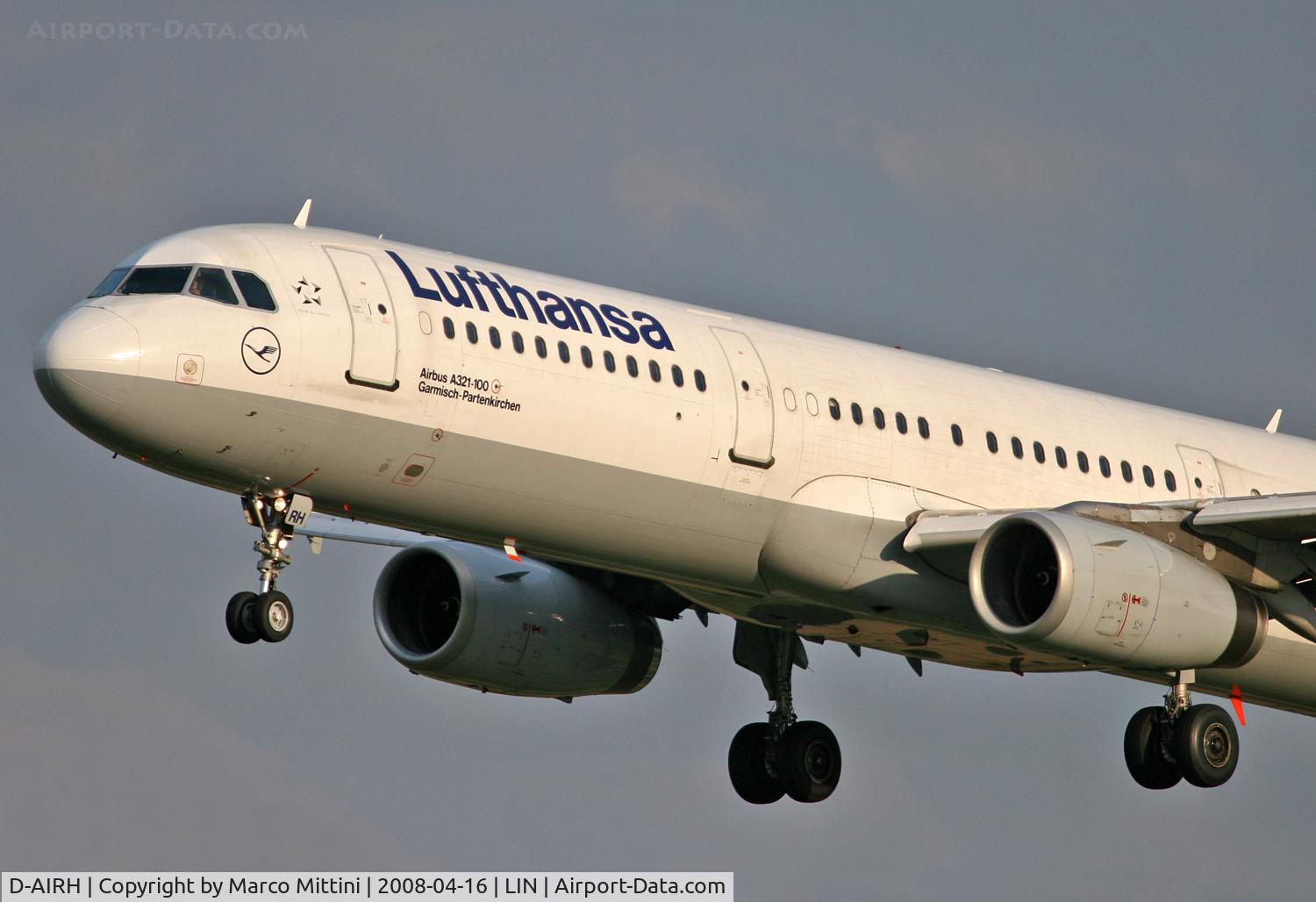 D-AIRH, 1993 Airbus A321-131 C/N 0412, Landing at Milano LIN