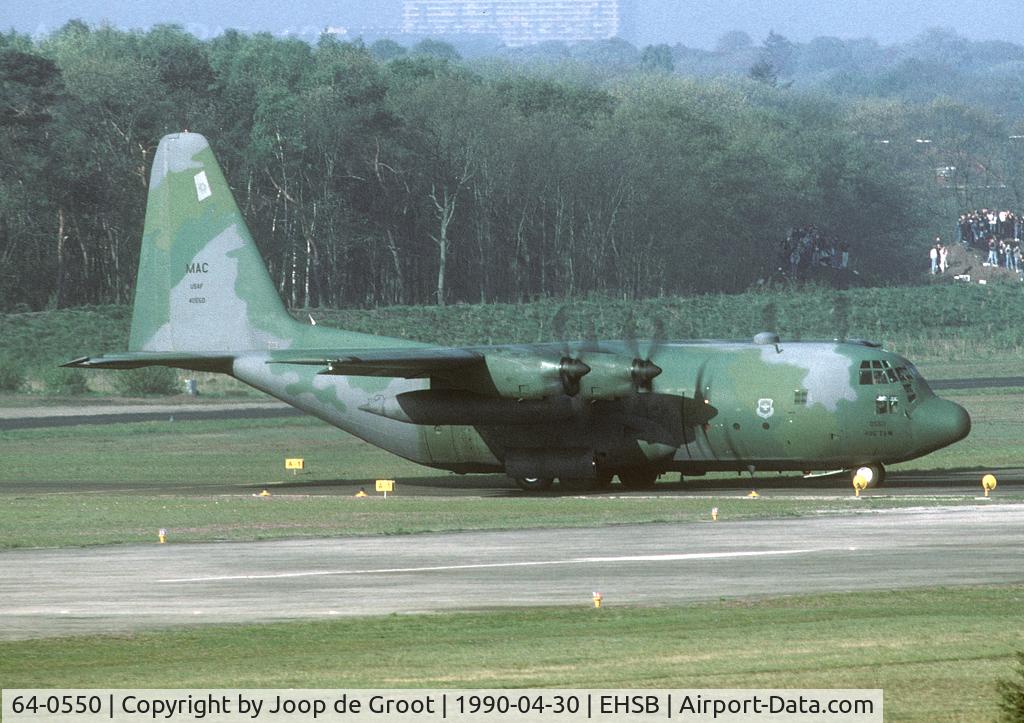 64-0550, Lockheed C-130E Hercules C/N 382-4045, This Hercules participated in the 1990 Operation Manna celebration fly past over western Holland