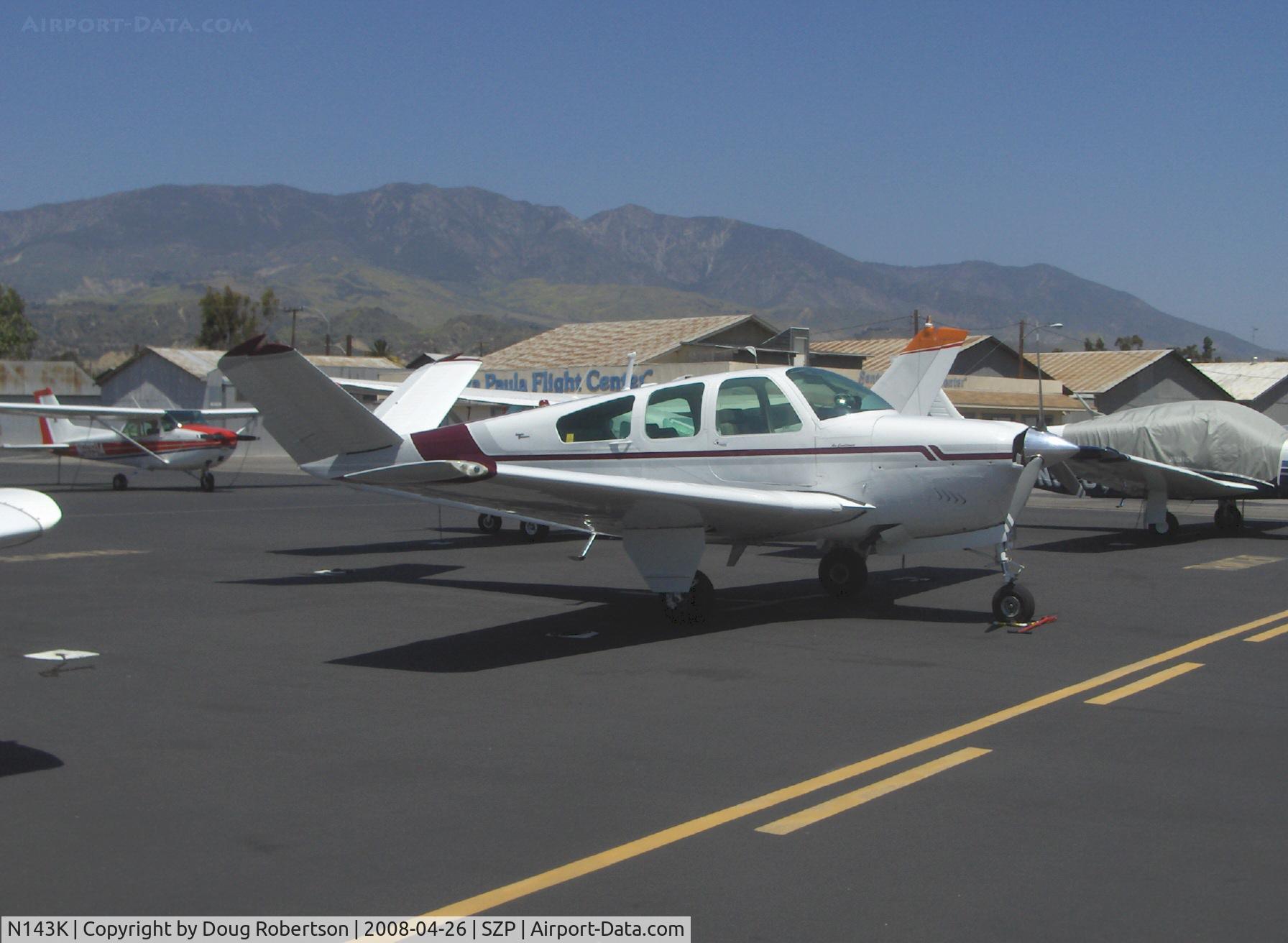 N143K, 1964 Beech S35 Bonanza C/N D-7664, 1964 Beech S35 BONANZA, Continental IO-520-B 285 Hp