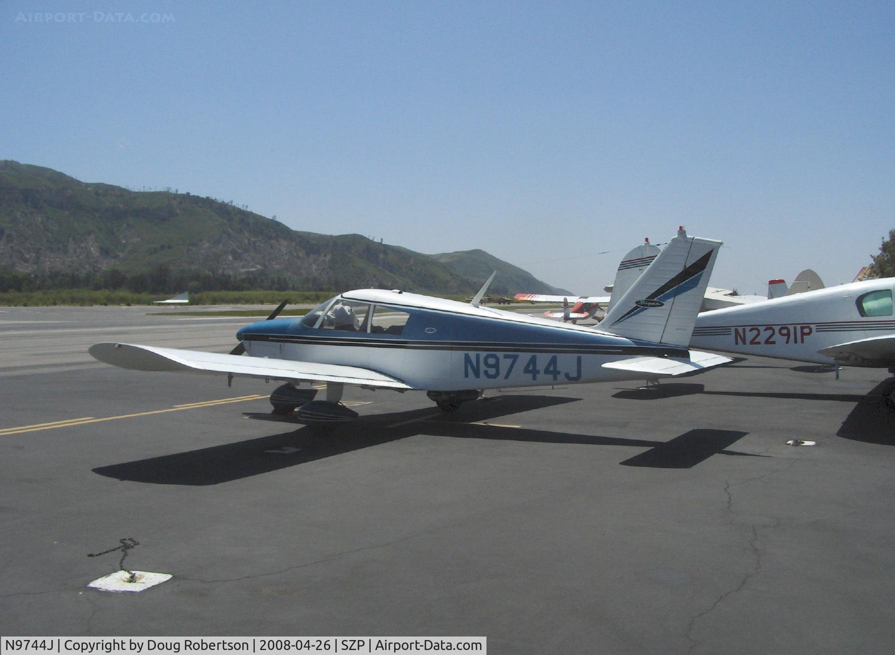 N9744J, 1967 Piper PA-28-180 C/N 28-3940, 1967 Piper PA-28-180 CHEROKEE, Lycoming O&VO-360 180 Hp