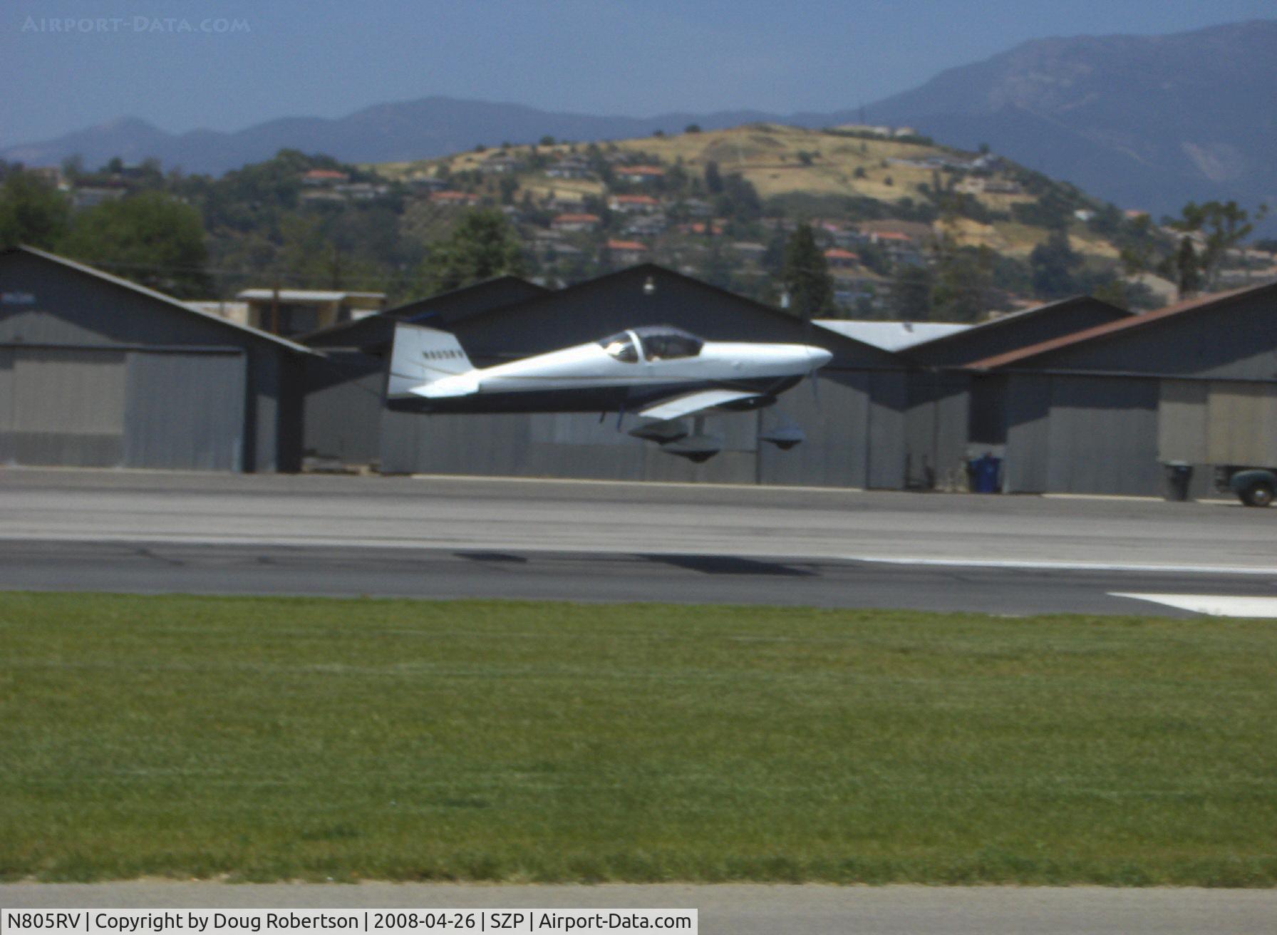 N805RV, 2007 Vans RV-6A C/N 25686, 2007 Dierenfeld VAN's RV-6A, Lycoming Aero Sport IO-390-X 210 Hp, takeoff climb Rwy 04