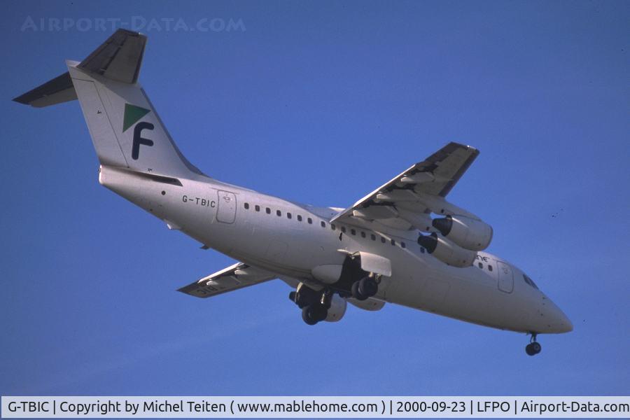 G-TBIC, 1984 British Aerospace BAe.146-200 C/N E2025, Flightline landing at Orly