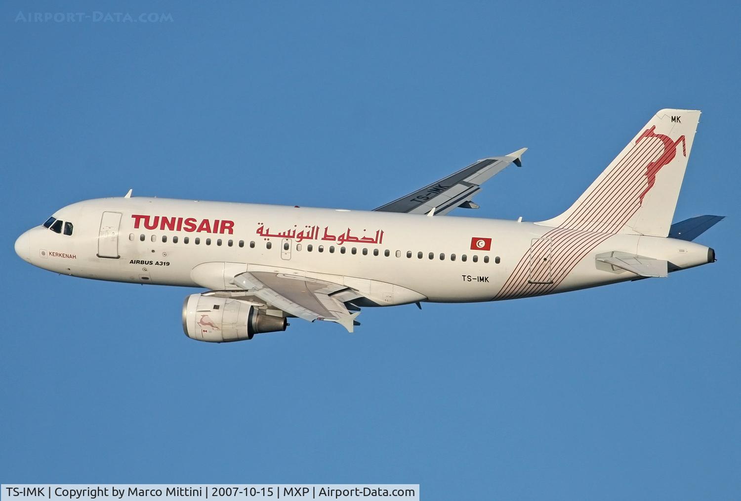 TS-IMK, 1998 Airbus A319-114 C/N 880, Departing from Milano Malpensa
