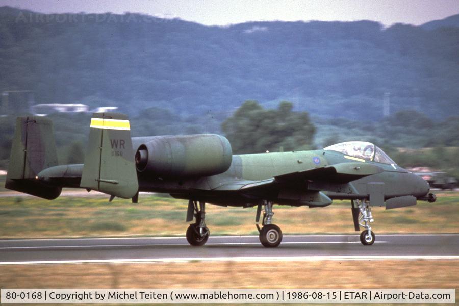 80-0168, 1980 Fairchild Republic A-10A Thunderbolt II C/N A10-0518, 92nd TFS / 81st TFW