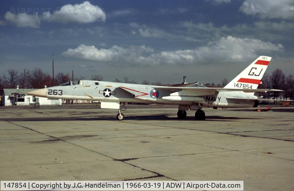 147854, North American A-5A Vigilante C/N NA263-4, A-5A 147854 Vigilante at ADW March 19, 1966