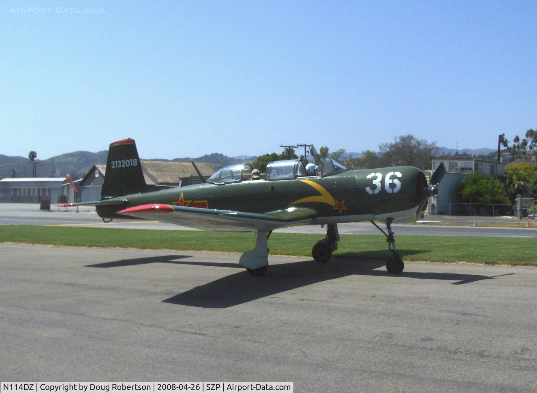 N114DZ, 1967 Nanchang CJ-6A C/N 2132018, 1967 Nanchang China CJ-6A, Vedeneev (Ivchenko) MP-14 360 Hp 9 cylinder radial upgrade conversion, taxi
