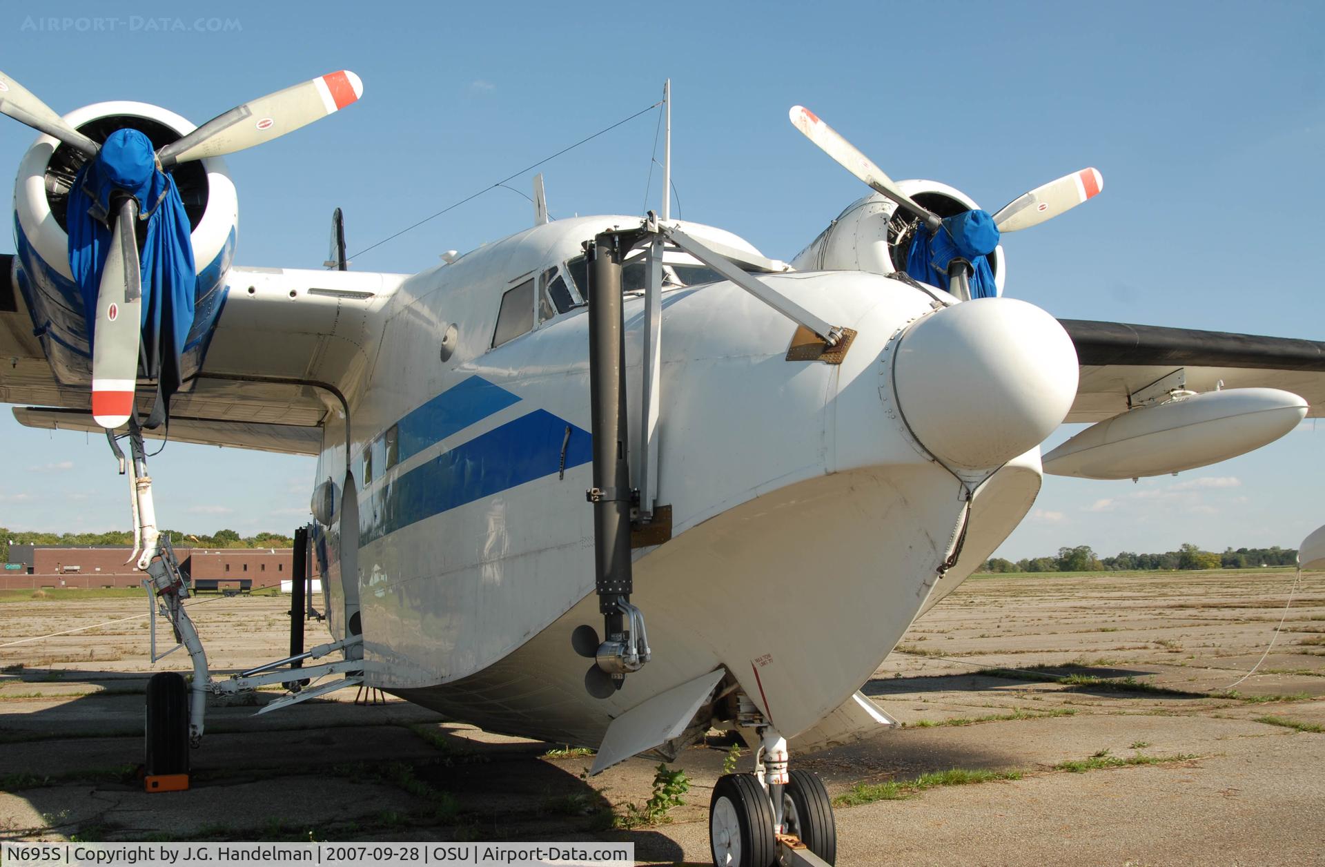 N695S, 1958 Grumman SA-16B C/N 146426, right nose view at OSU