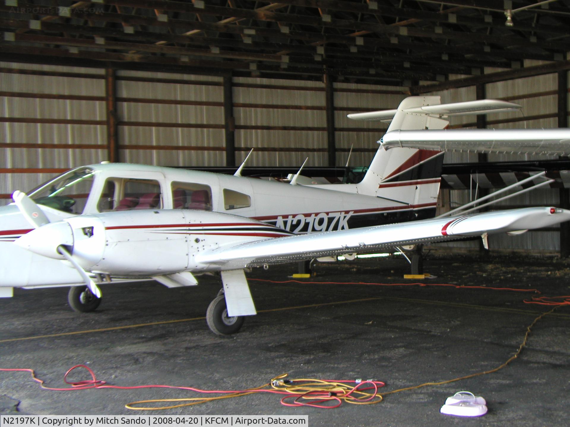 N2197K, 1978 Piper PA-44-180 Seminole C/N 44-7995206, Parked inside the hangars at Thunderbird.