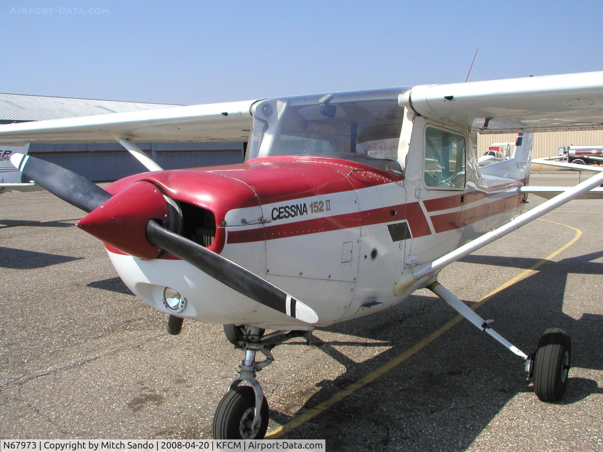 N67973, 1978 Cessna 152 C/N 15282121, Parked at Thunderbird Aviation.