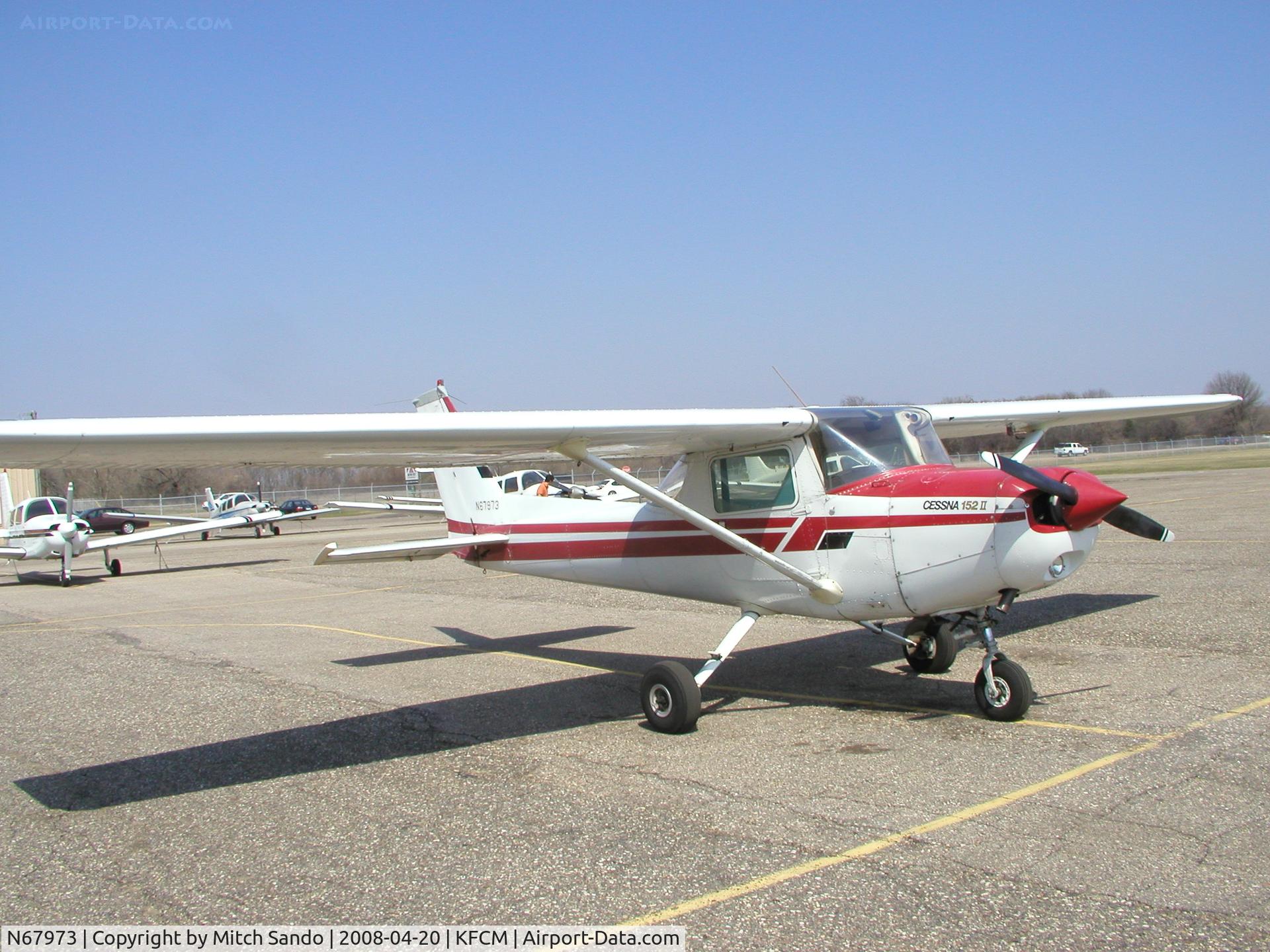N67973, 1978 Cessna 152 C/N 15282121, Parked at Thunderbird Aviation.