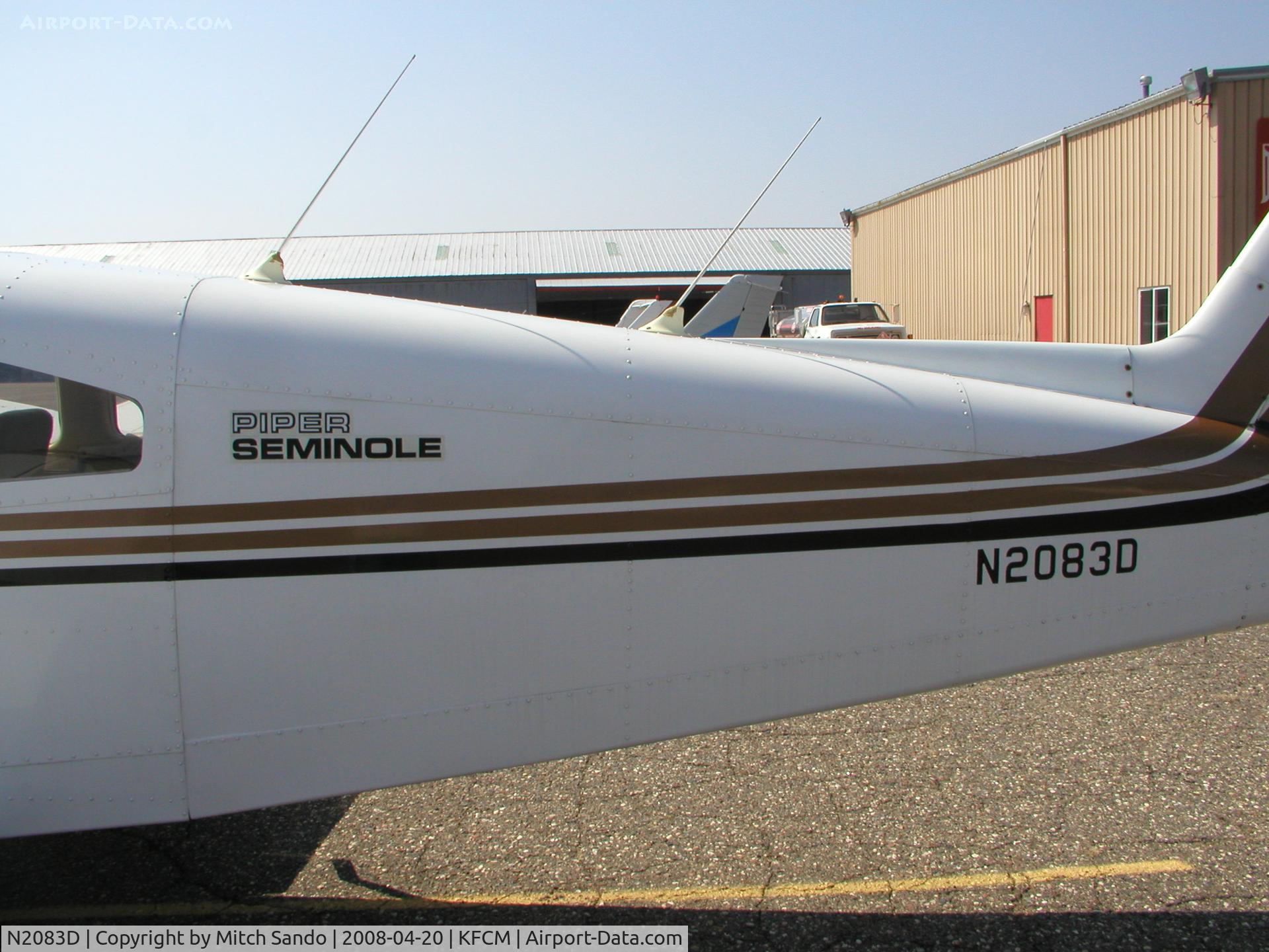 N2083D, 1978 Piper PA-44-180 Seminole C/N 44-7995126, Parked at Thunderbird Aviation.