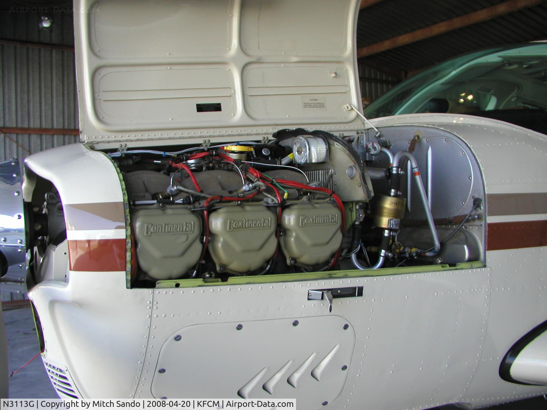 N3113G, 1988 Beech F33A Bonanza C/N CE-1252, Parked inside the hangar.