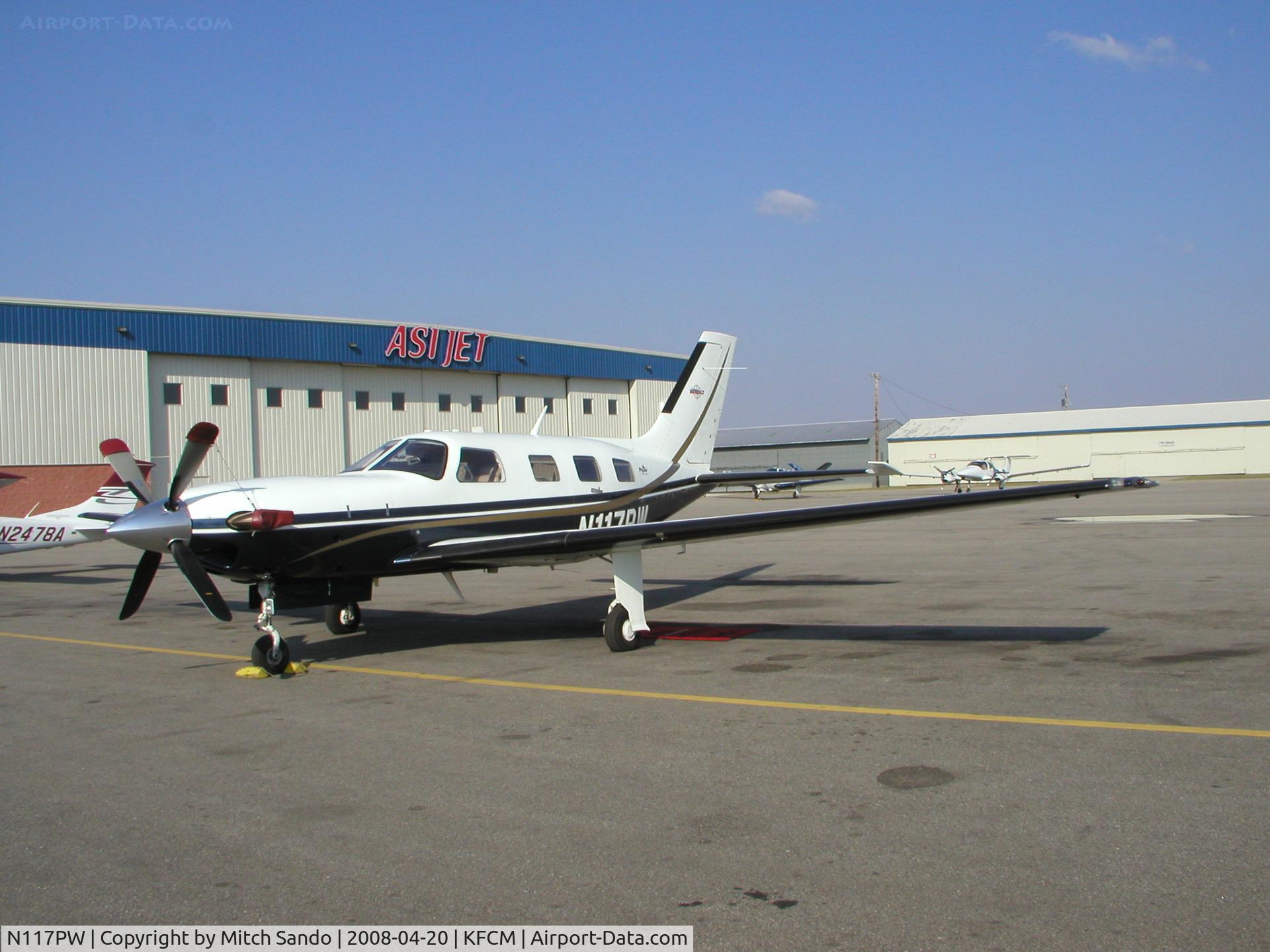 N117PW, 2001 Piper PA-46-500TP Malibu Meridian C/N 4697030, Parked on the ramp at ASI Jet Center.