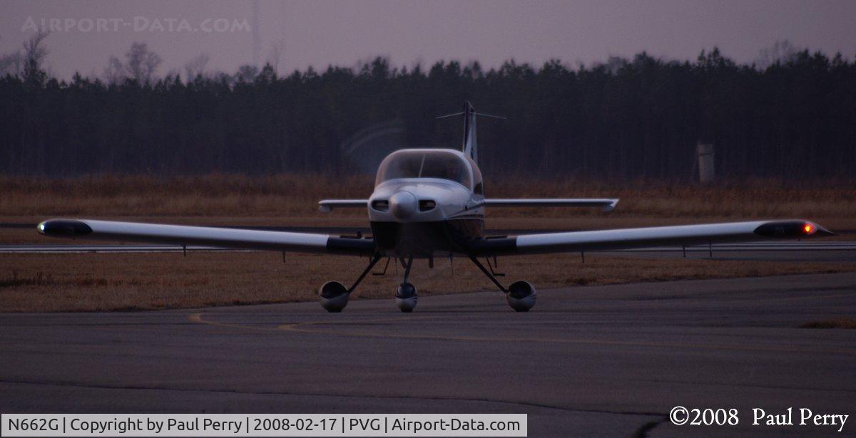 N662G, Vans RV-10 C/N 40705, Taxiing in, all lit up