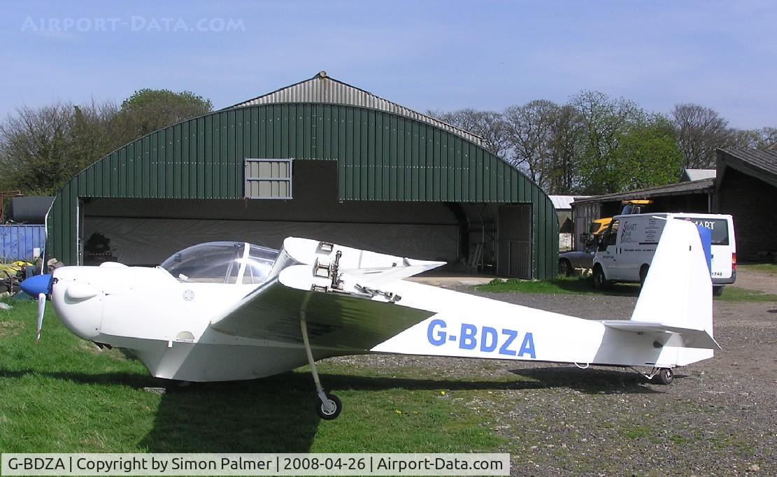 G-BDZA, 1976 Scheibe SF-25E Super Falke C/N 4320, Super Falke based at Crowland
