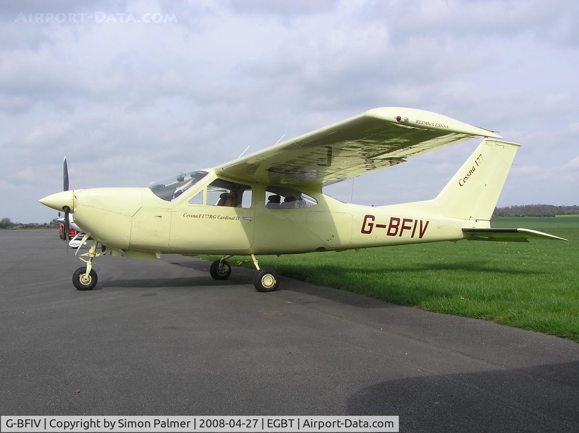 G-BFIV, 1977 Reims F177RG Cardinal RG C/N 0161, Cessna F177RG on the line at Turweston