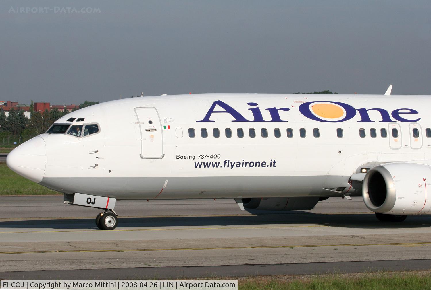 EI-COJ, 1992 Boeing 737-430 C/N 27005, AIR ONE B737 nose
