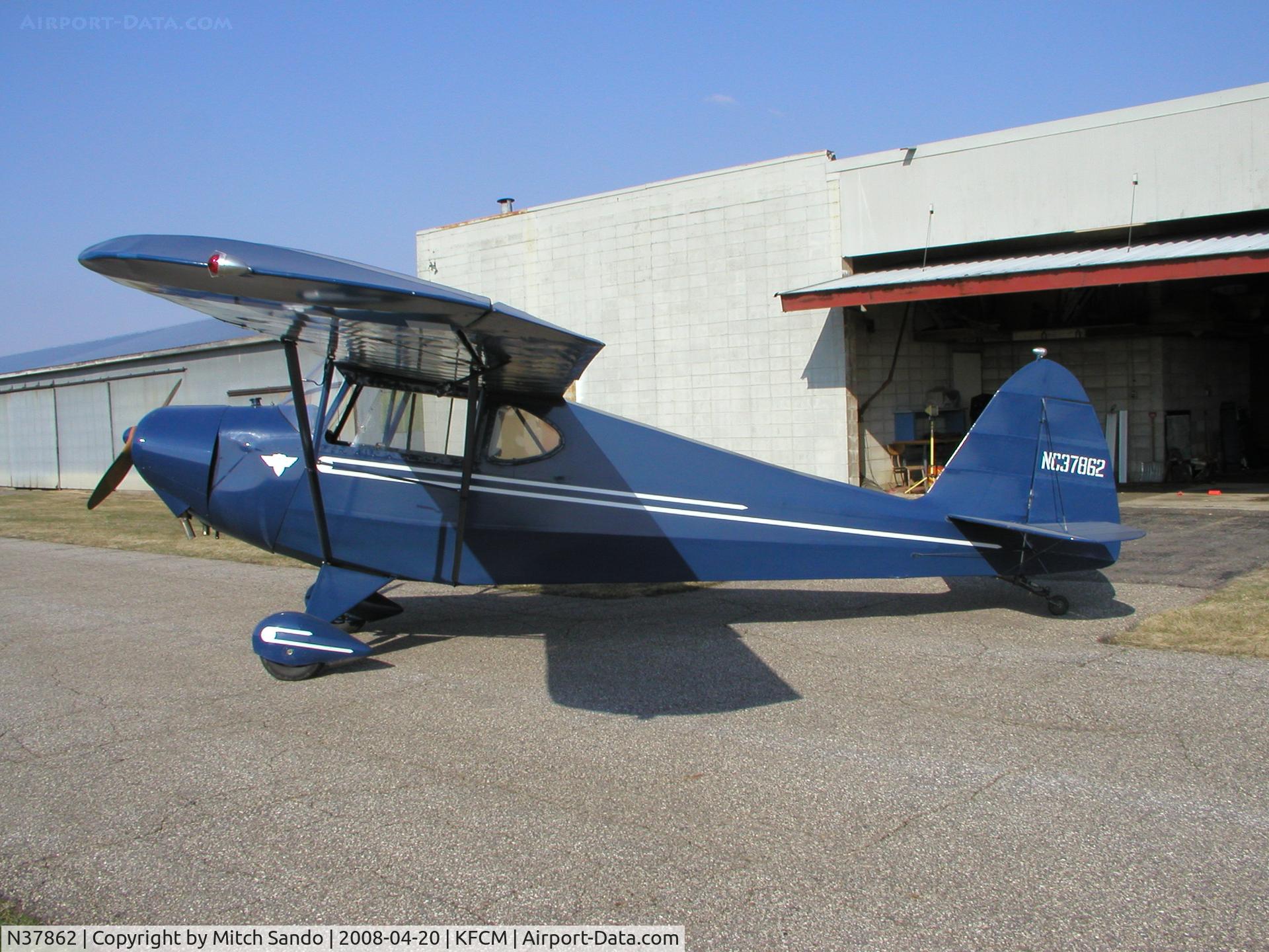 N37862, 1941 Porterfield CP-65 C/N 1009, Parked outside the hangar.