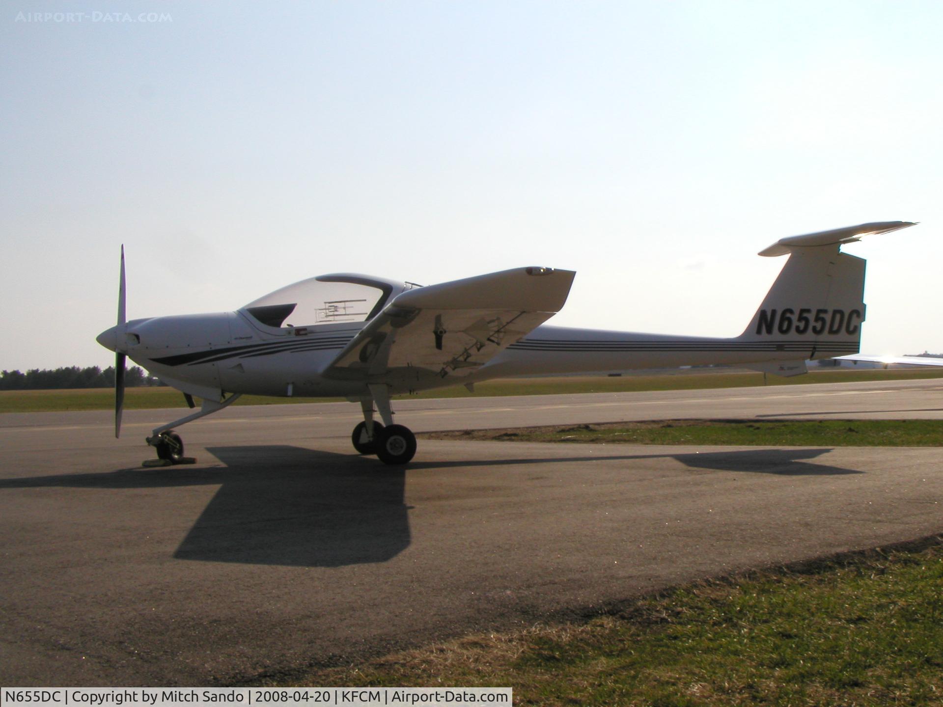 N655DC, 2001 Diamond DA-20C-1 Eclipse C/N C0155, Parked on the ramp at ASI Jet Center.