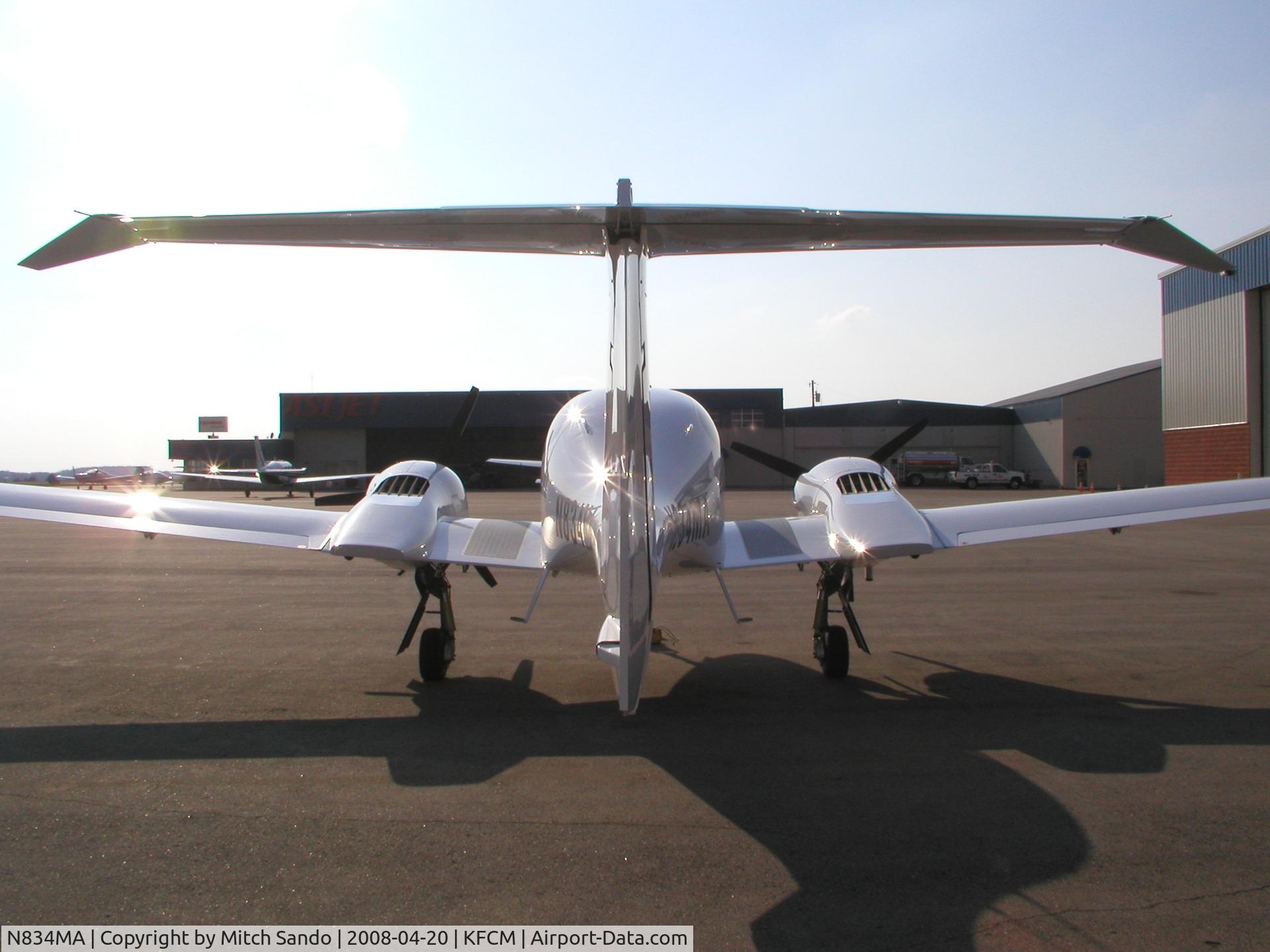 N834MA, 2008 Diamond DA-42 Twin Star C/N 42.AC123, Parked on the ramp at ASI Jet Center.