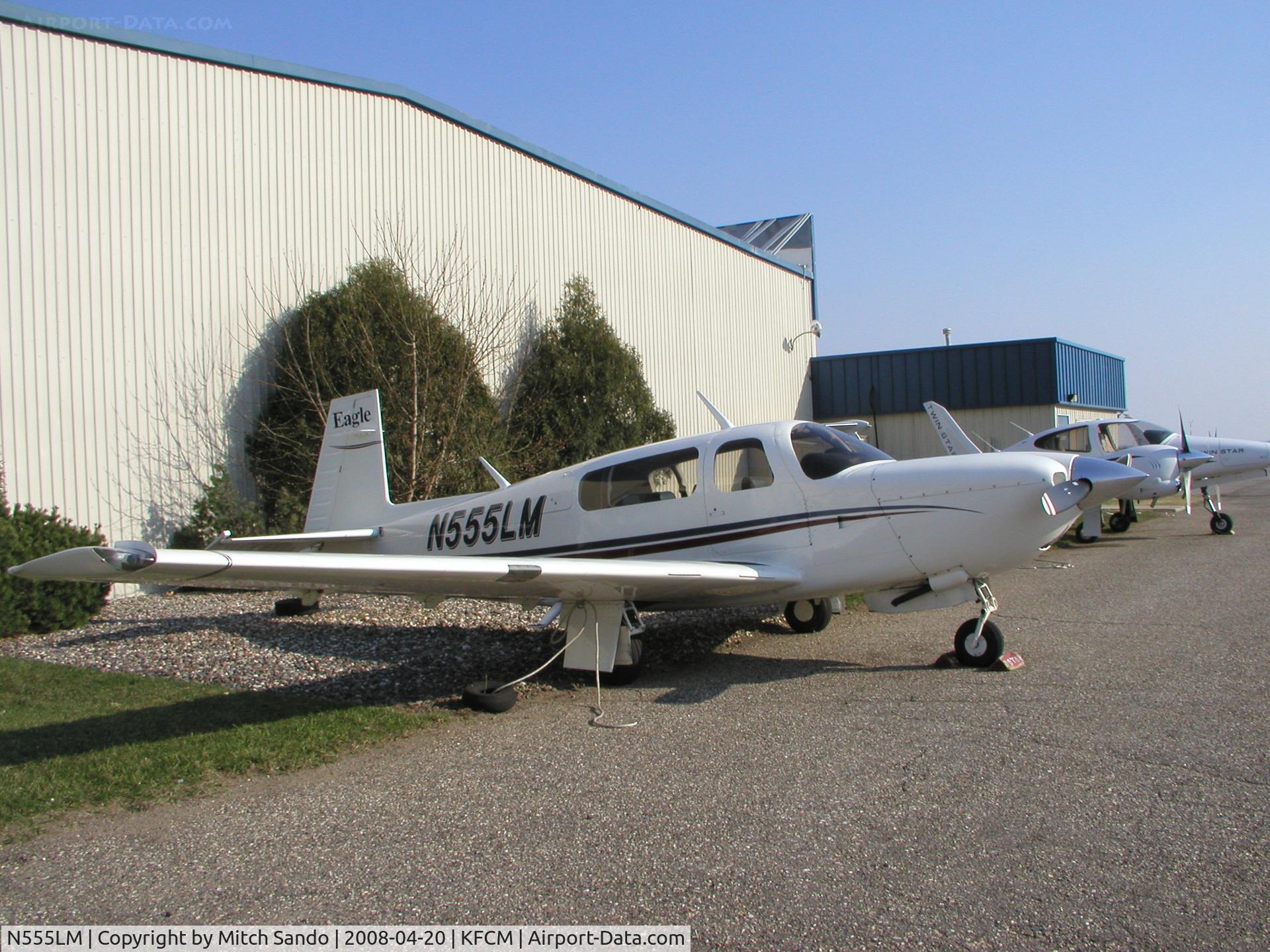 N555LM, 1999 Mooney M20S Eagle C/N 30-0009, Parked on the ramp at Modern Aero.