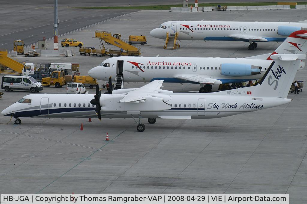 HB-JGA, 2008 De Havilland Canada DHC-8-402Q Dash 8 Dash 8 C/N 4198, Sky Work Airlines DeHavilland Canada Dash 8-400