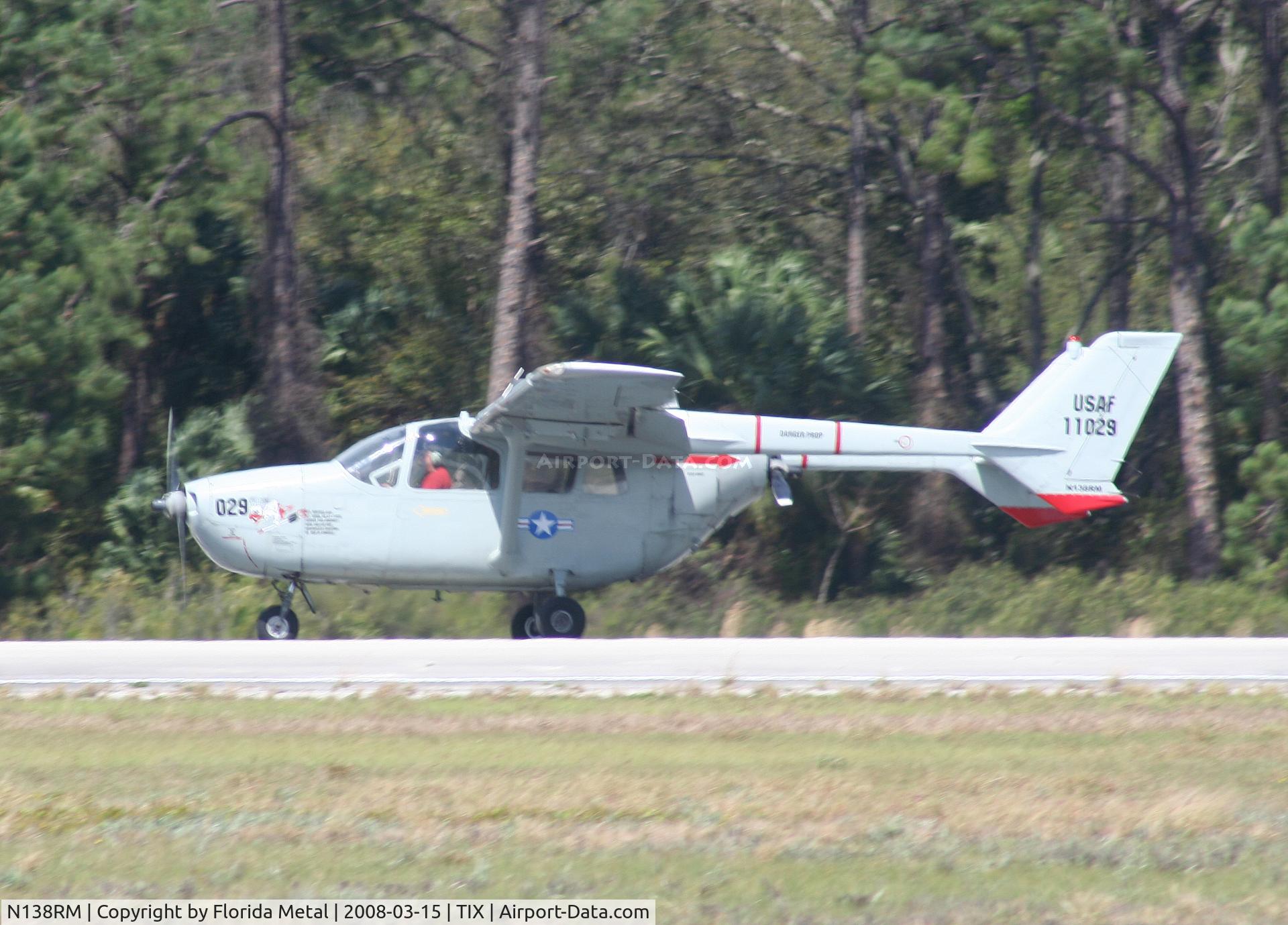 N138RM, 1969 Cessna M337B (O-2A) Super Skymaster C/N 337M-0305 (68-11029), Number 2 engine stops on takeoff, taking off with just one engine