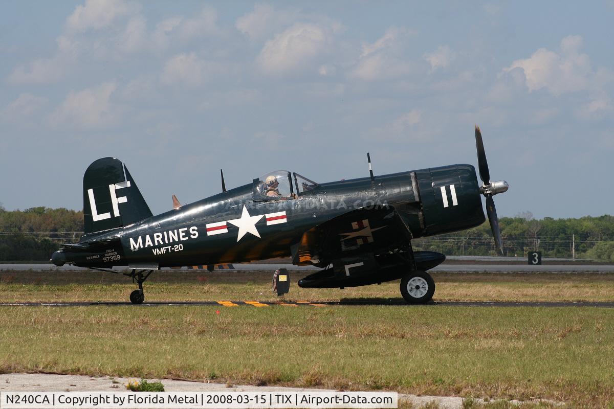 N240CA, 1945 Vought F4U-4 Corsair C/N 9513, F4U