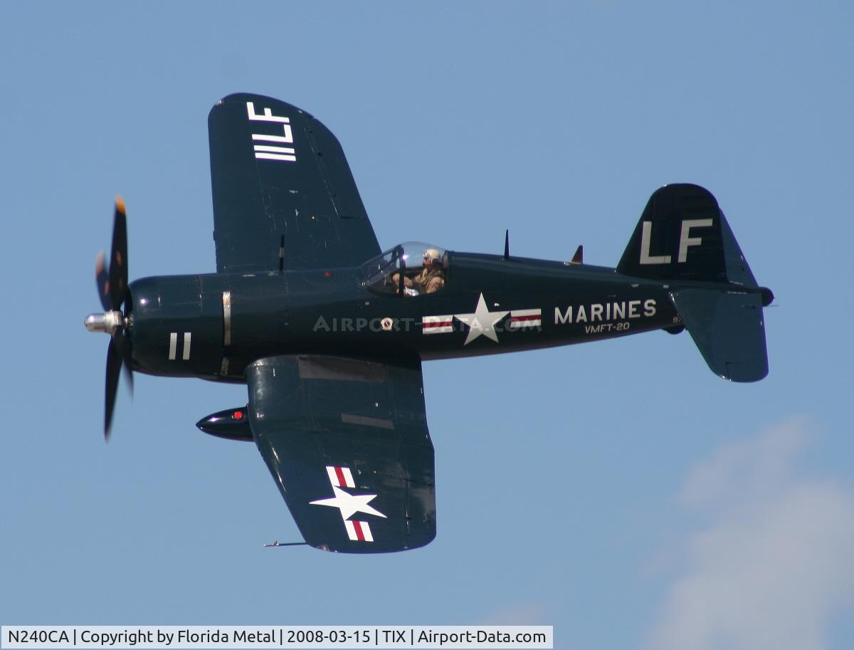 N240CA, 1945 Vought F4U-4 Corsair C/N 9513, F4U