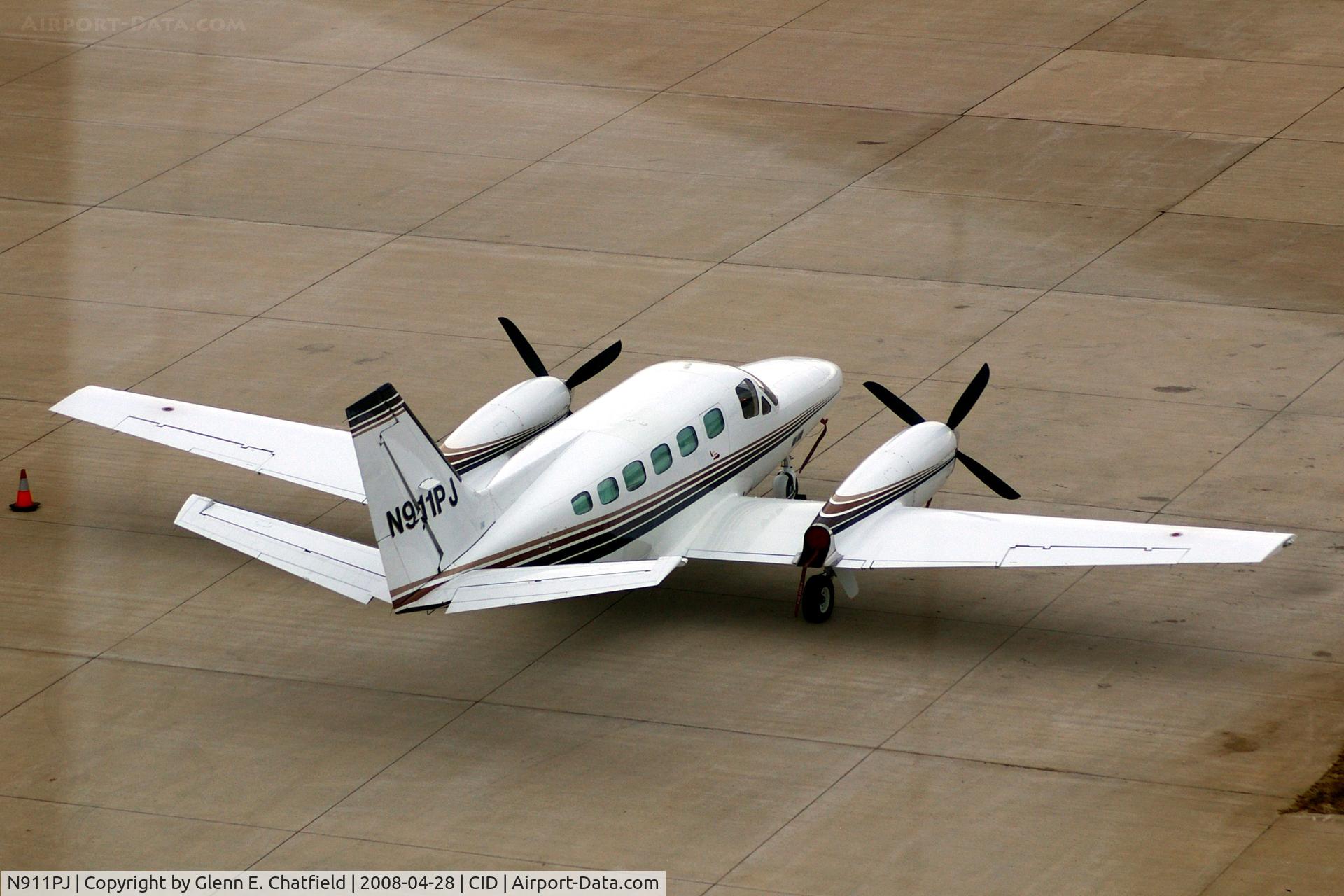 N911PJ, 1980 Cessna 441 Conquest II C/N 441-0146, Parked at Landmark below the tower