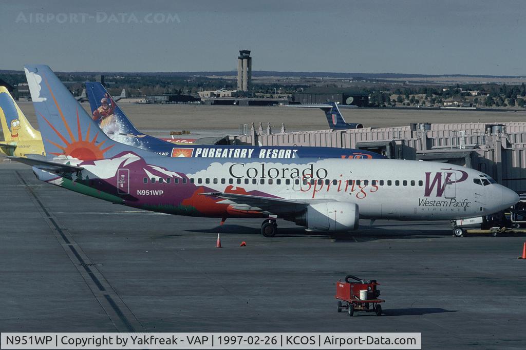 N951WP, 1985 Boeing 737-3B7 C/N 22951, Western Pacific Boeing 737-300
