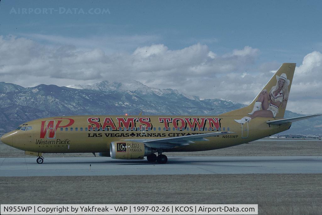 N955WP, 1989 Boeing 737-3Y0 C/N 24463, Western Pacific Boeing 737-300