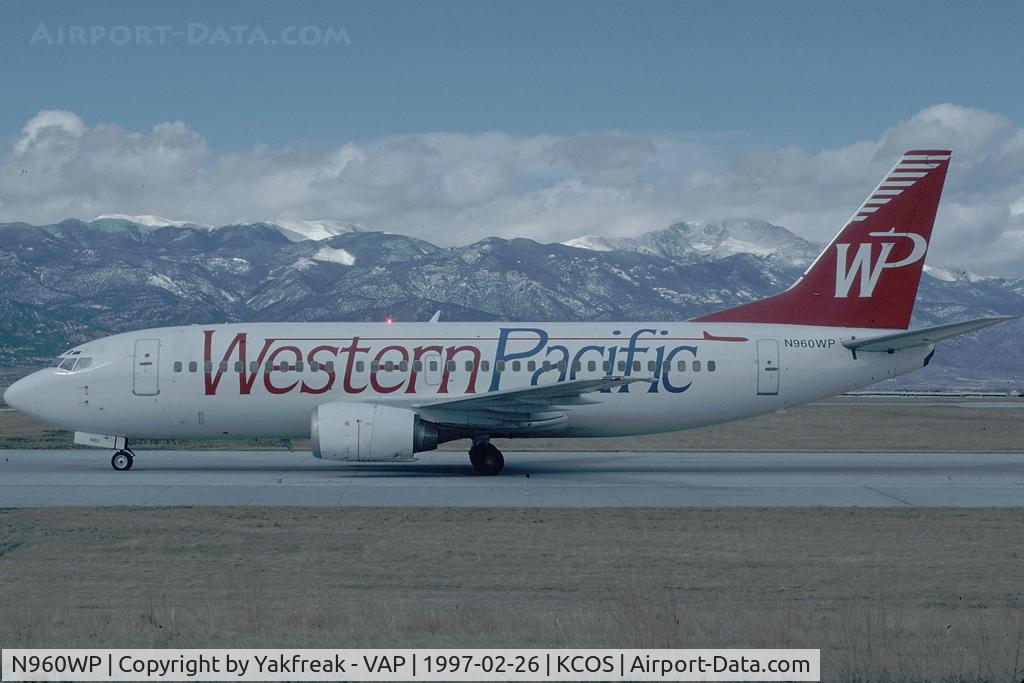 N960WP, 1985 Boeing 737-3L9 C/N 23331, Western Pacific Boeing 737-300
