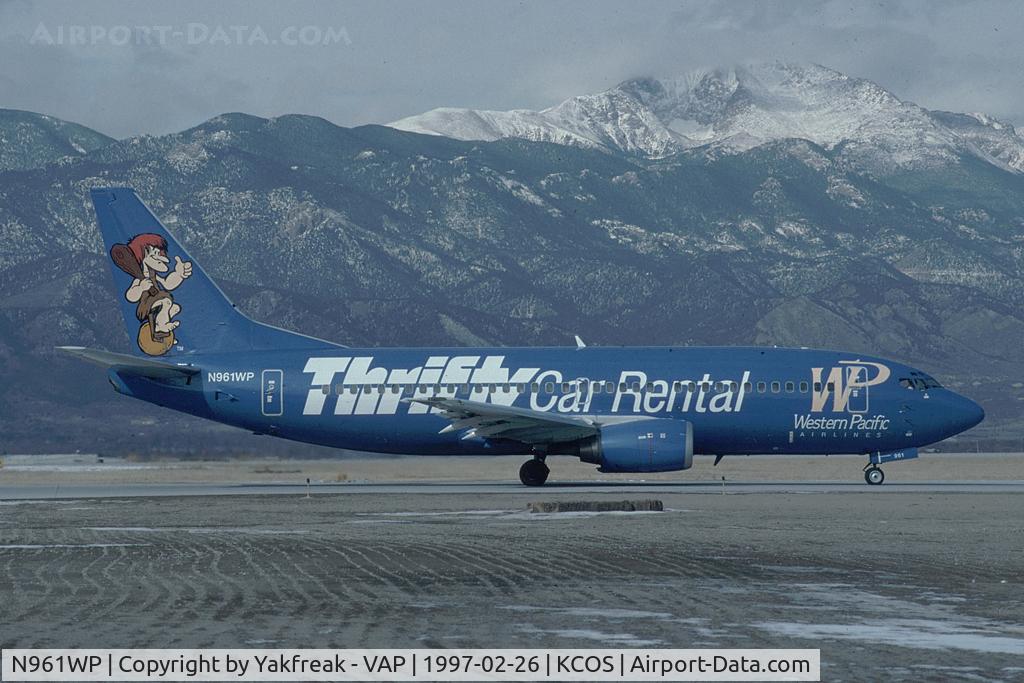 N961WP, 1985 Boeing 737-3L9 C/N 23332, Western Pacific Boeing 737-300